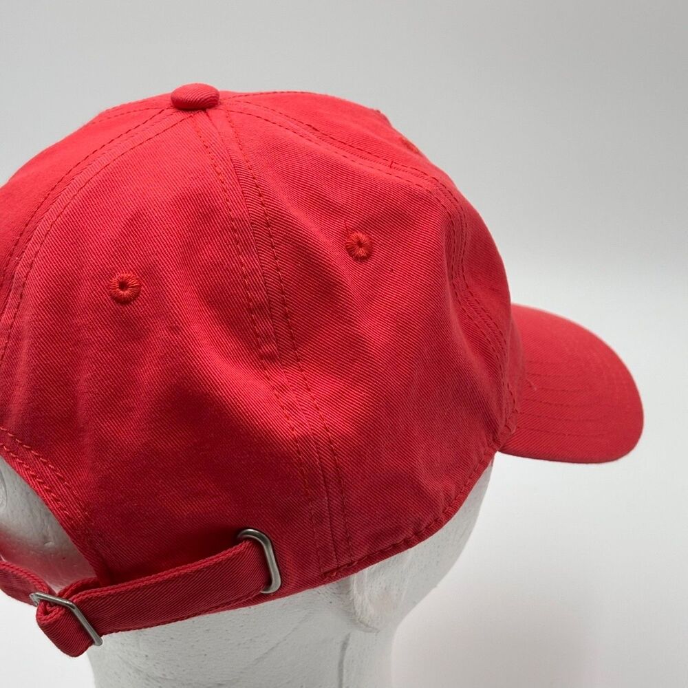Peloton Baseball Cap Red Tonal Logo 100% Cotton Adjustable Strap - Picture 5 of 9
